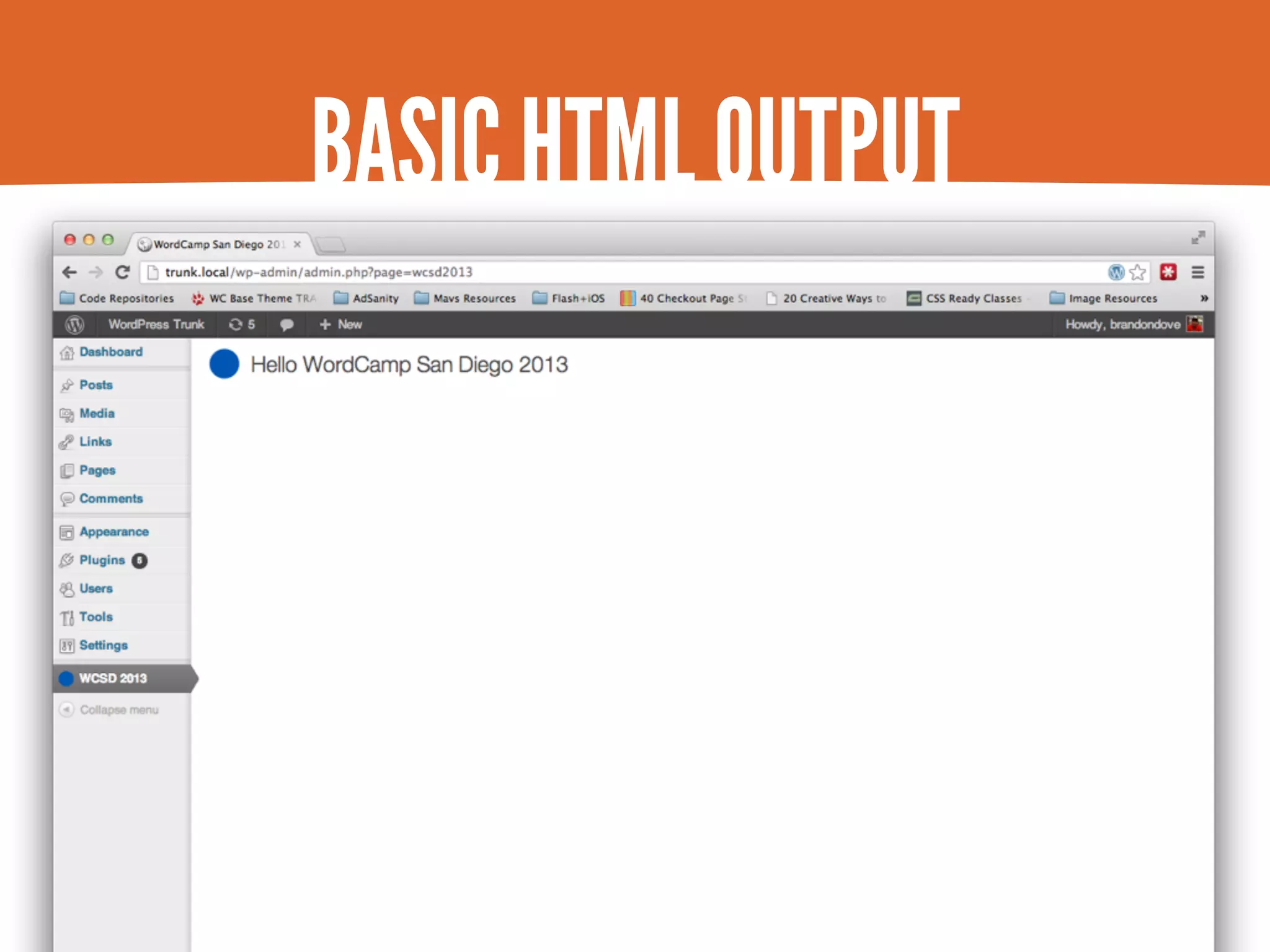 BASIC HTML OUTPUT 
