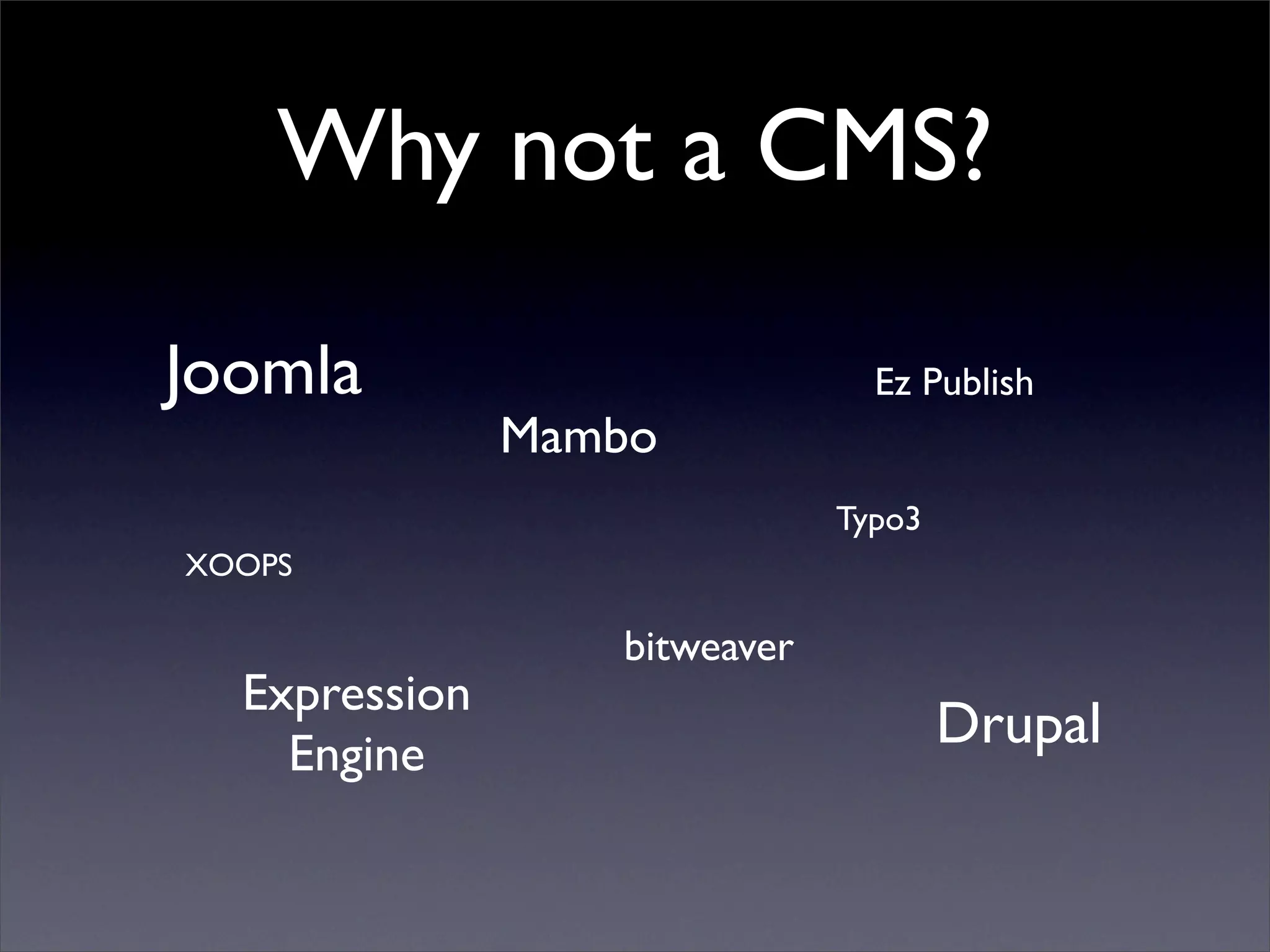 Wordpress as a CMS