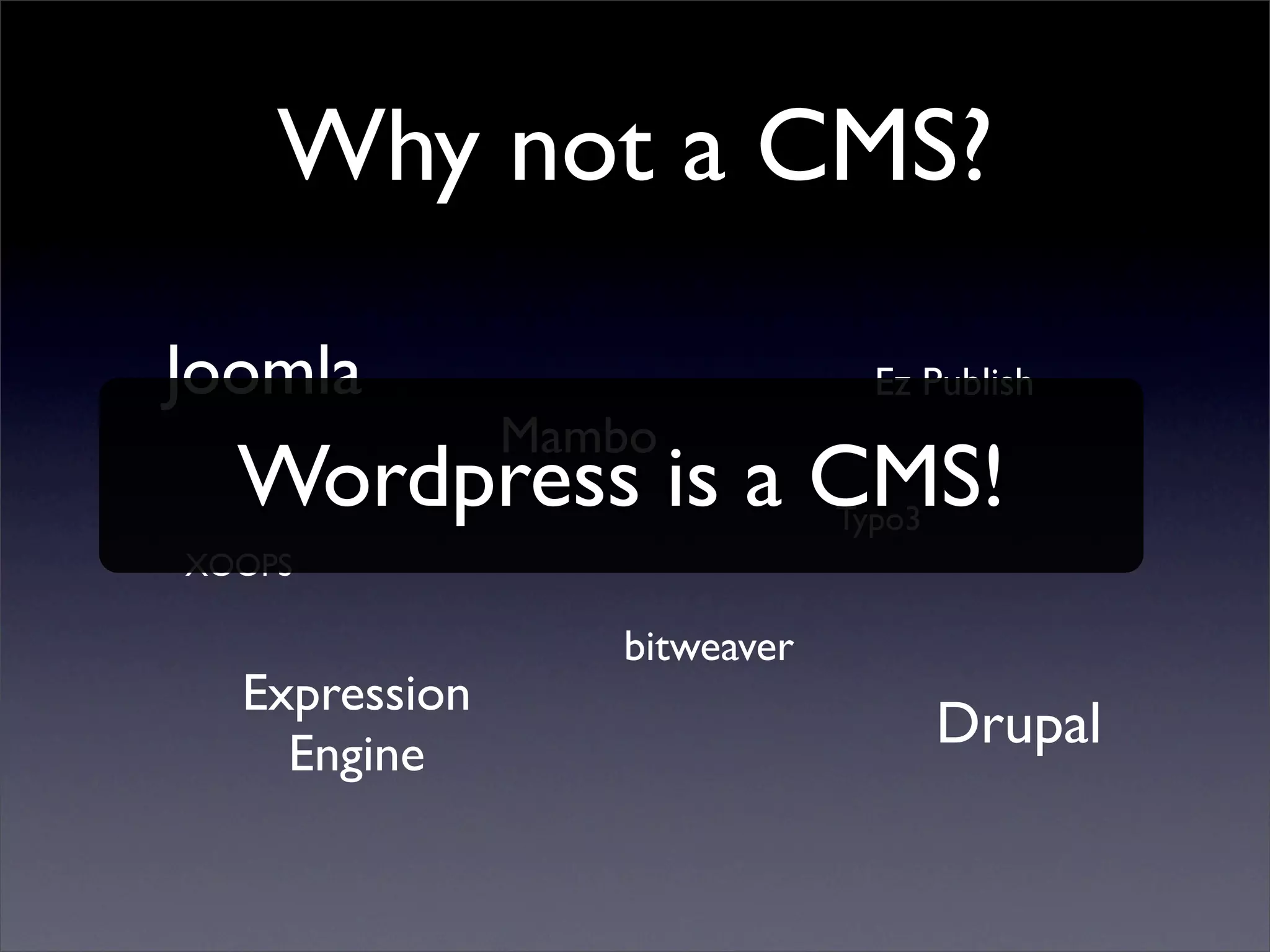 Wordpress as a CMS