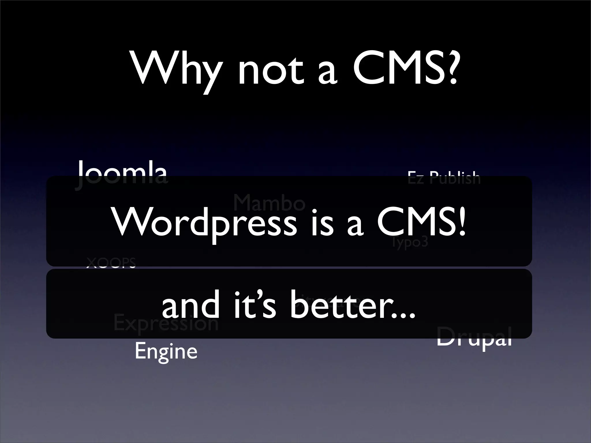 Wordpress as a CMS