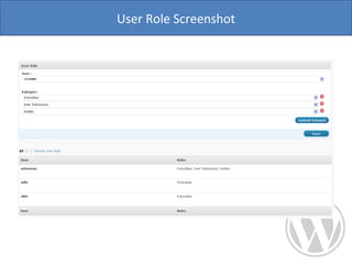 User Role Screenshot 