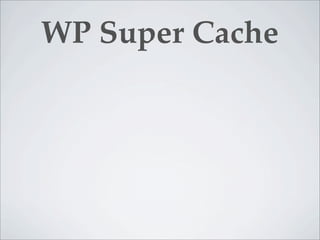WP Super Cache
 