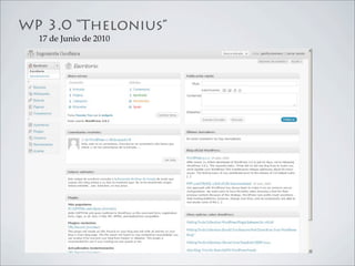 WP 3.0 “Thelonius”
  17 de Junio de 2010
 