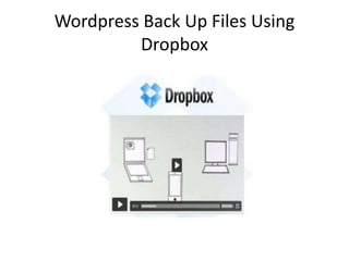 Wordpress Back Up Files Using
         Dropbox
 