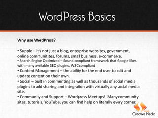 WordCamp KC WordPress Basics | PDF