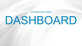 VOCABULARY WORD
DASHBOARD
 