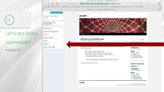 LET’S GET GOING
CUSTOMIZER
70
WIDGETS
 