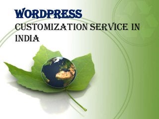 Wordpress
Customization Service In
India
 
