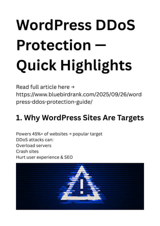 How to Detect, Stop, and Prevent DDoS Attacks on WordPress — Quick 30 ...