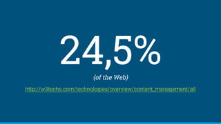 24,5%(of the Web)
http://w3techs.com/technologies/overview/content_management/all
 