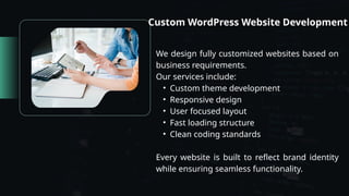 WordPress Development Services - Web Panel Solutions.pptx