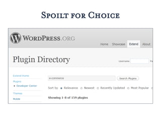 Word press e commerce plugins