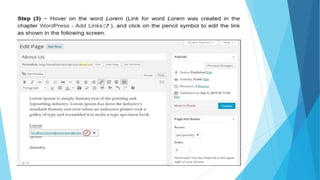 Word press  edit links