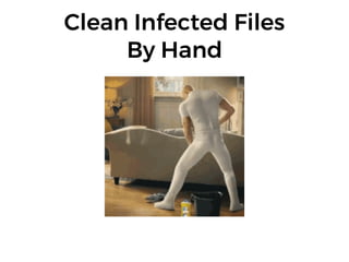 Clean Infected Files
By Hand
 