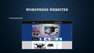 WORDPRESS WEBSITES
• www.sony.com
 