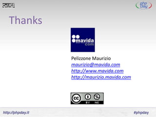 Thanks


         Pelizzone Maurizio
         maurizio@mavida.com
         http://www.mavida.com
         http://maurizio.mavida.com
 