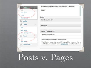 Posts v. Pages 