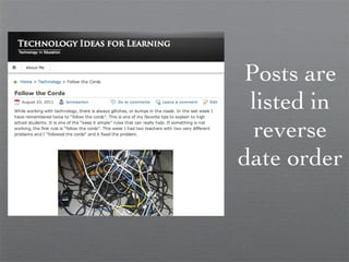 Posts are listed in reverse date order 