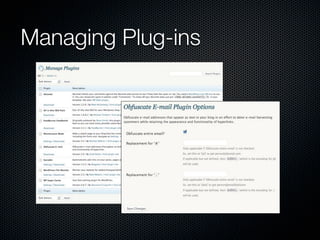 Managing Plug-ins
 