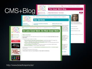 CMS+Blog




http://www.boxofcrayons.biz/
 