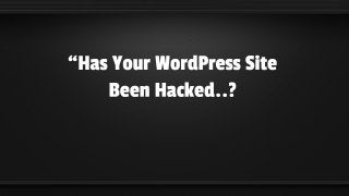 WordPress Hacker Prevention