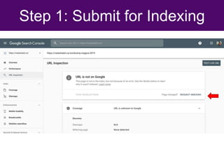 Step 1: Submit for Indexing
 