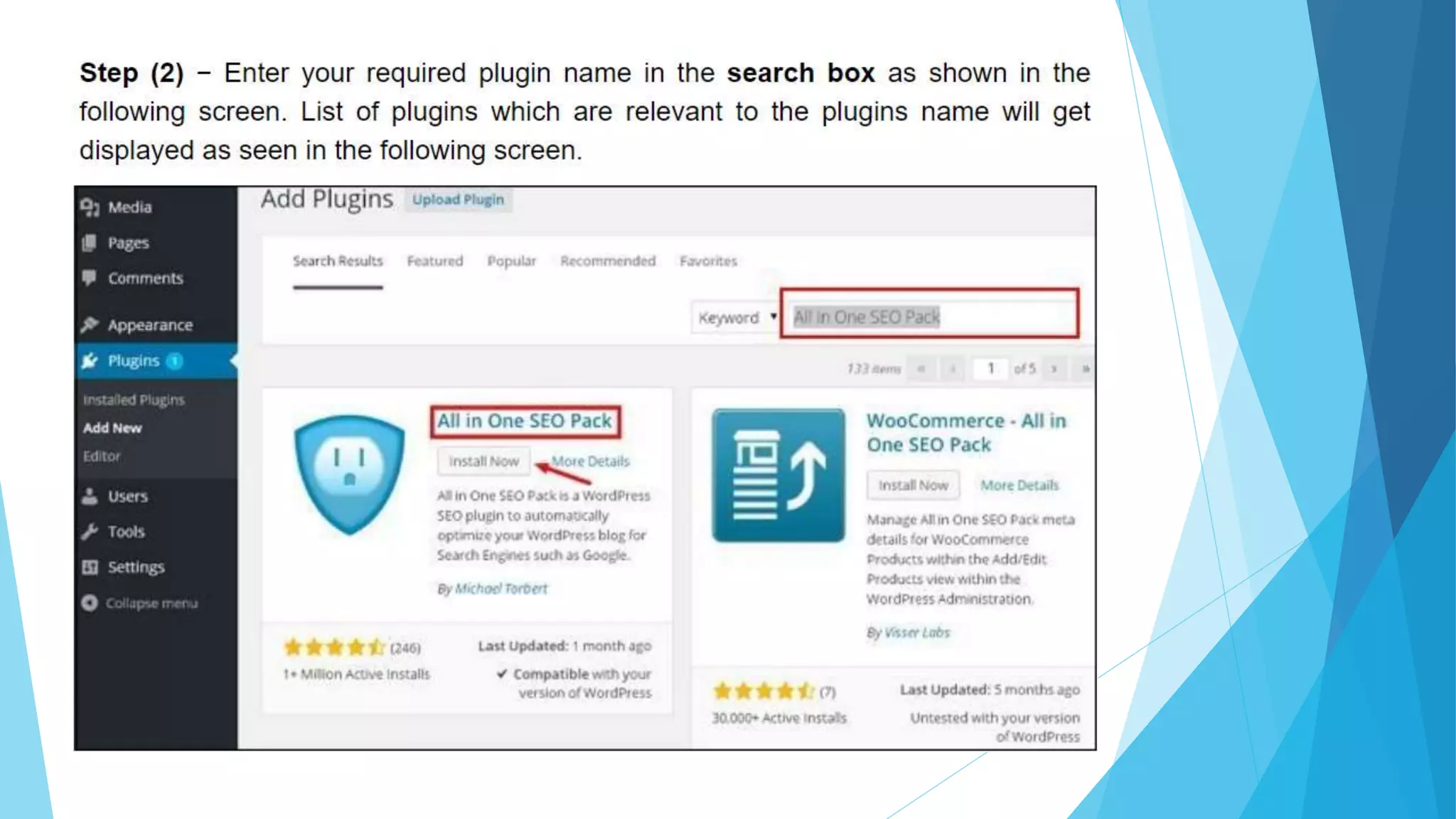 Word press  install plugins