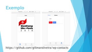 Exemplo
https://github.com/giilmaroliveira/wp-contacts