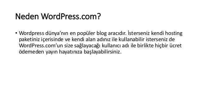 Wordpress Ile Ucretsiz Blog Ve Site Kurulumu