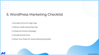 WordPress Launch Checklist  Slide 12