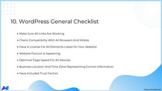 WordPress Launch Checklist  Slide 18