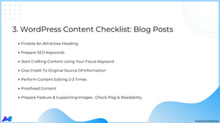 WordPress Launch Checklist  Slide 8