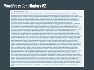 WordPress Contributors #2
 