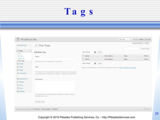 Tags Copyright © 2010 Pleiades Publishing Services, Co. - http://PleiadesServices.com 