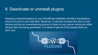 9. Disable pingbacks and trackbacks
Pingbacks and trackbacks are two core WordPress components that alert you
whenever you...