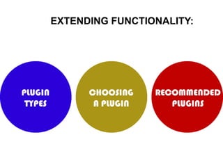 EXTENDING FUNCTIONALITY:
 