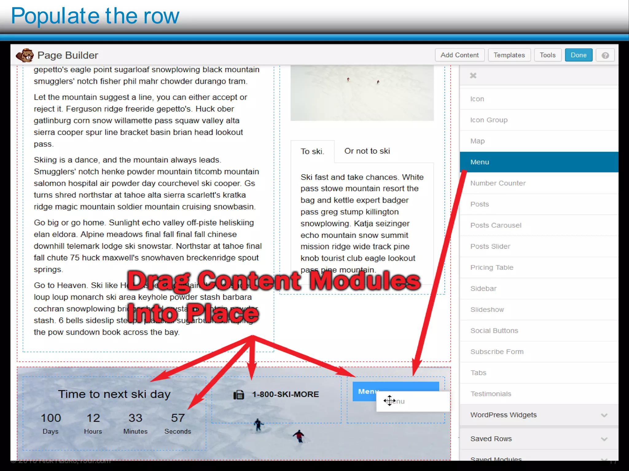 © 2016 Rick Radko, r3df.com
Populate the row
17
 
