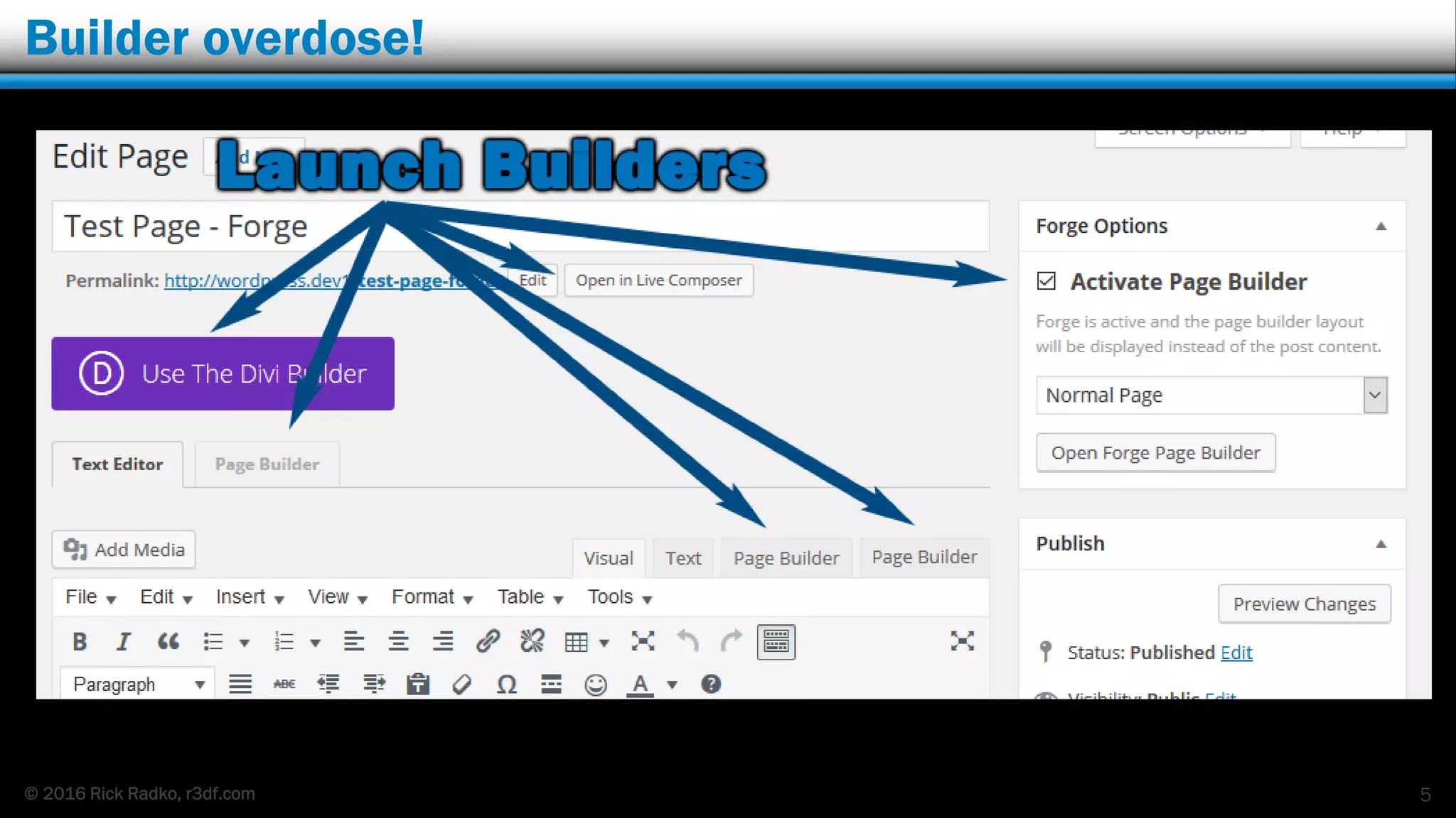 © 2016 Rick Radko, r3df.com
Builder overdose!
5
 