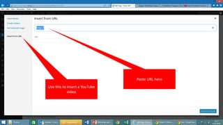 https://www.youtube.com/watch?v=O4THpbKZ0Zg
Use this to insert a YouTube
video
Paste URL here
 
