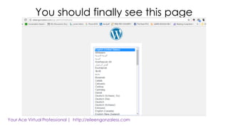 You should finally see this page
 
