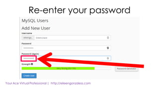 Re-enter your password
 