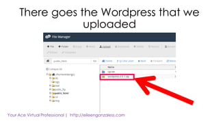 There goes the Wordpress that we
uploaded
 