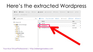 Here’s the extracted Wordpress
 