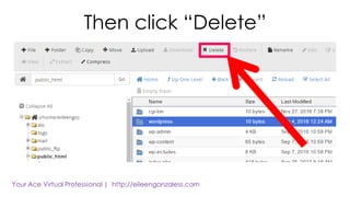 Then click “Delete”
 
