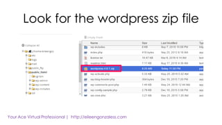 Look for the wordpress zip file
 