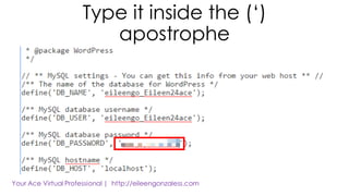 Type it inside the (‘)
apostrophe
 