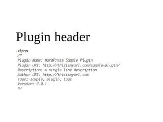 Plugin header
 