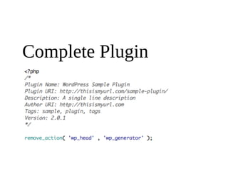 Complete Plugin
 