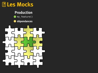 Les Mocks
my_feature()
dépendances
Production
 