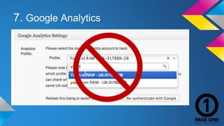 7. Google Analytics 
 